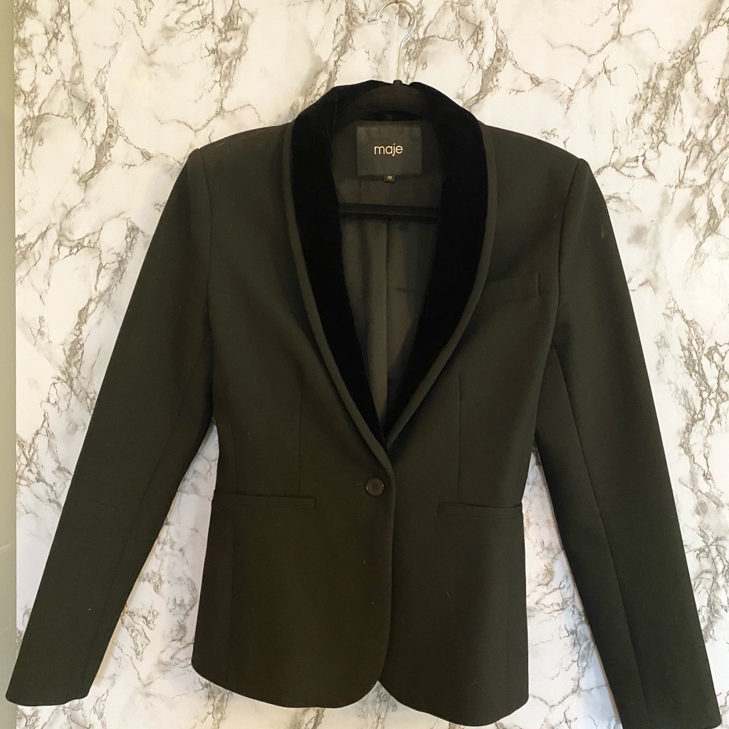 Maje Velvet Collar Blazer